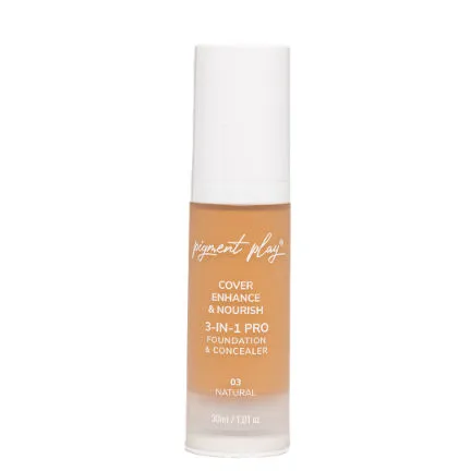 Pigment Play 3-in-1 Cover + Enhance + Nourish Foundation & Concealer - 03 Natural