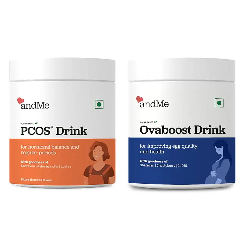 andMe PCOS & Ovaboost Drink Combo,  2 Piece(s)/Pack  Mixed Berries & Strawberry