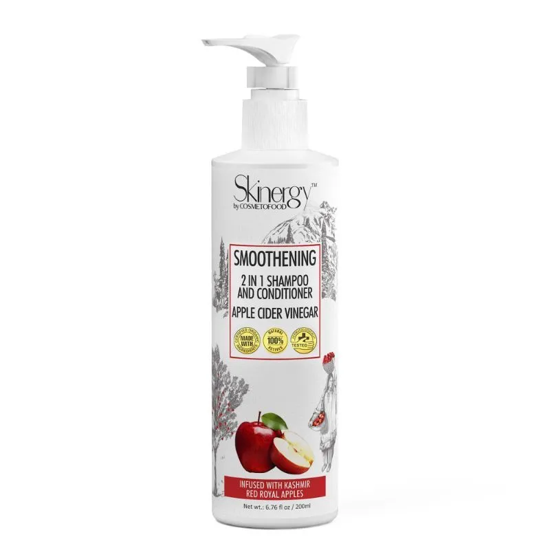 Cosmetofood Skinergy Smoothening 2 in 1 Shampoo And Conditioner With Apple Cider Vinegar