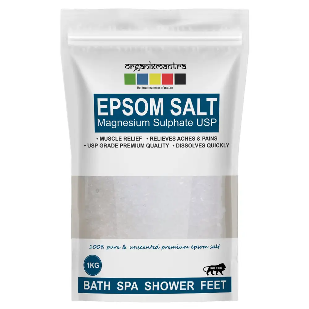 Organix Mantra Epsom Salt,  1 kg  for All Skin Types