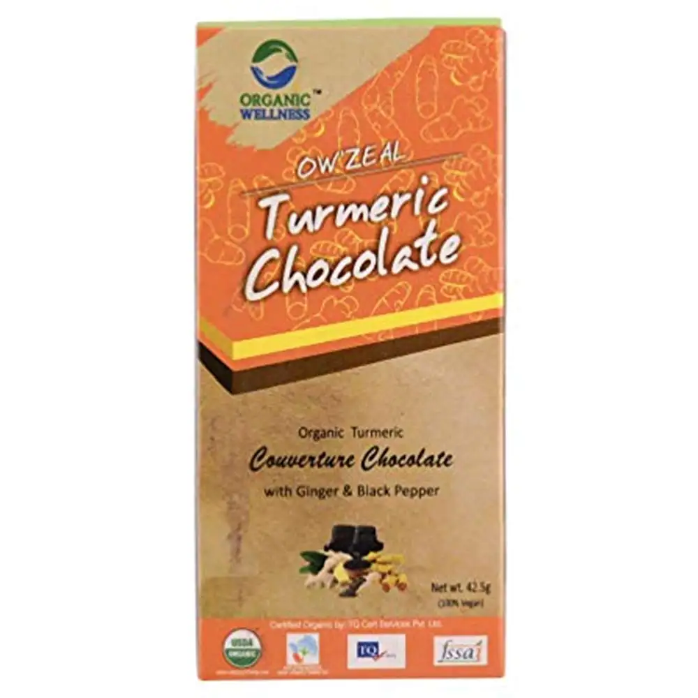 Organic Wellness OW'Zeal Turmeric Chocolate,  42.5 g  Chocolate