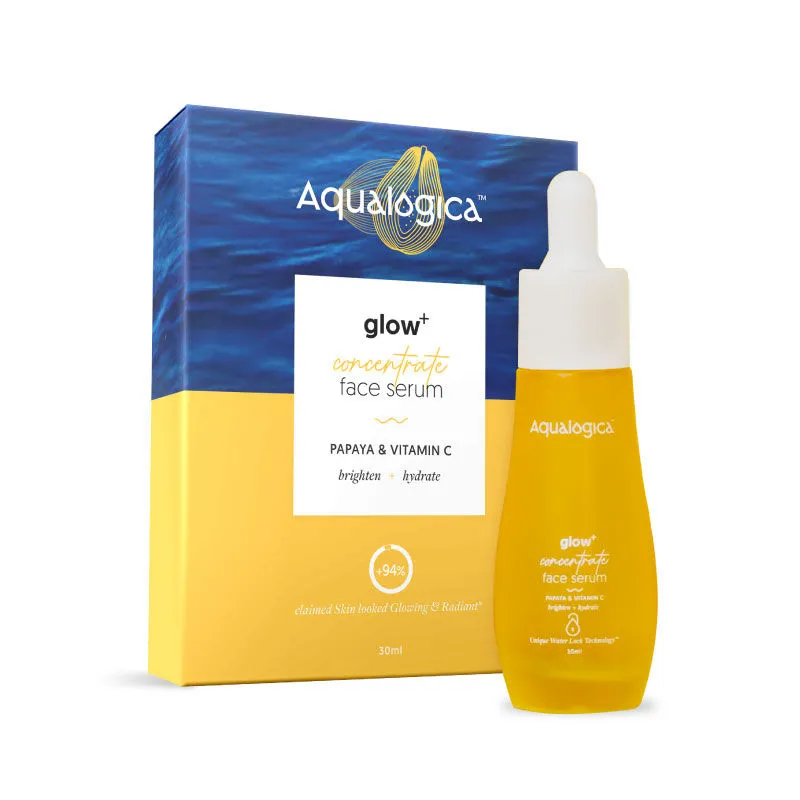 Aqualogica Glow+ Concentrate Face Serum with Vitamin C, Papaya & Hyaluronic Acid