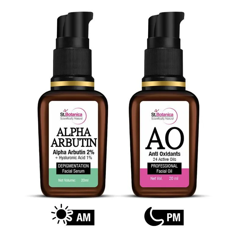 St.Botanica Alpha Arbutin Face Serum + Anti Oxidant Serum Combo