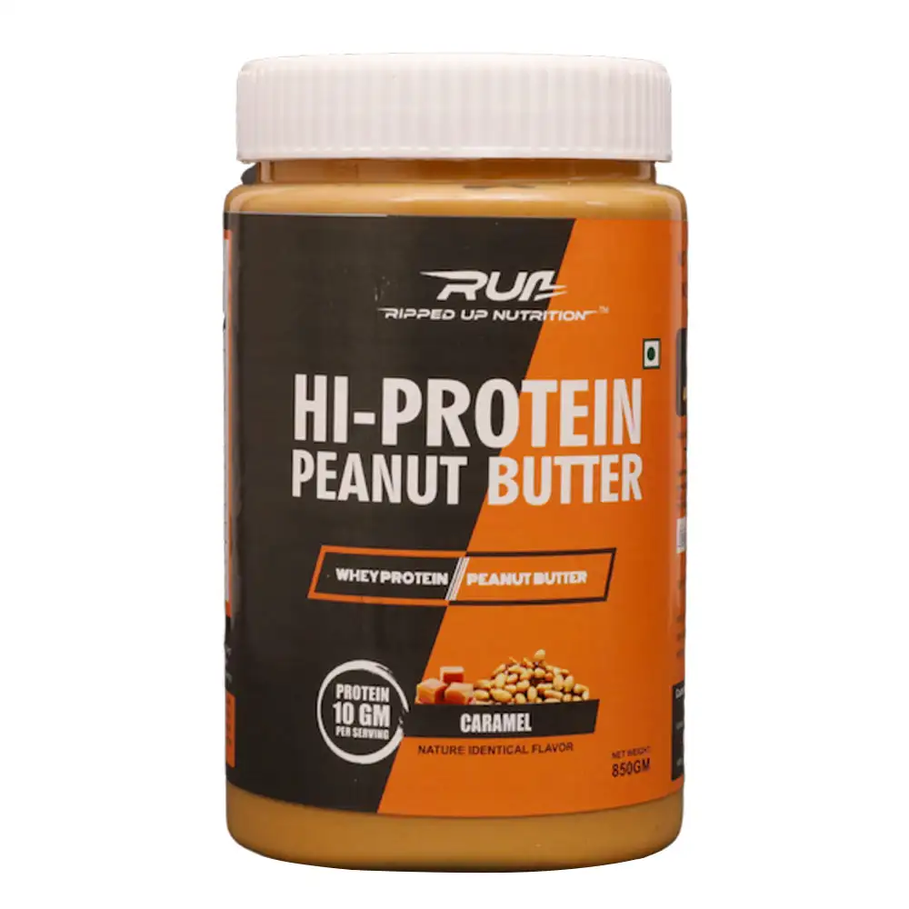 Ripped Up Nutrition Hi Protein Peanut Butter,  0.850 kg  Caramel