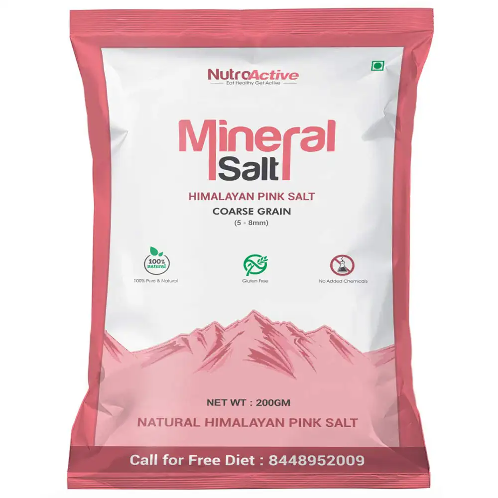 NutroActive Mineral Salt Himalayan Pink Coarse Grain,  200 g