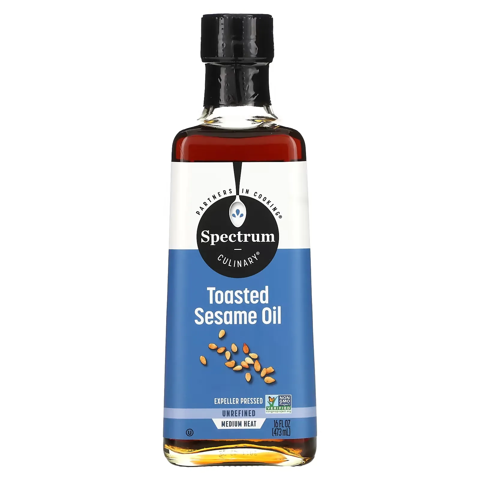 Toasted Sesame Oil, Unrefined, 16 fl oz (473 ml)