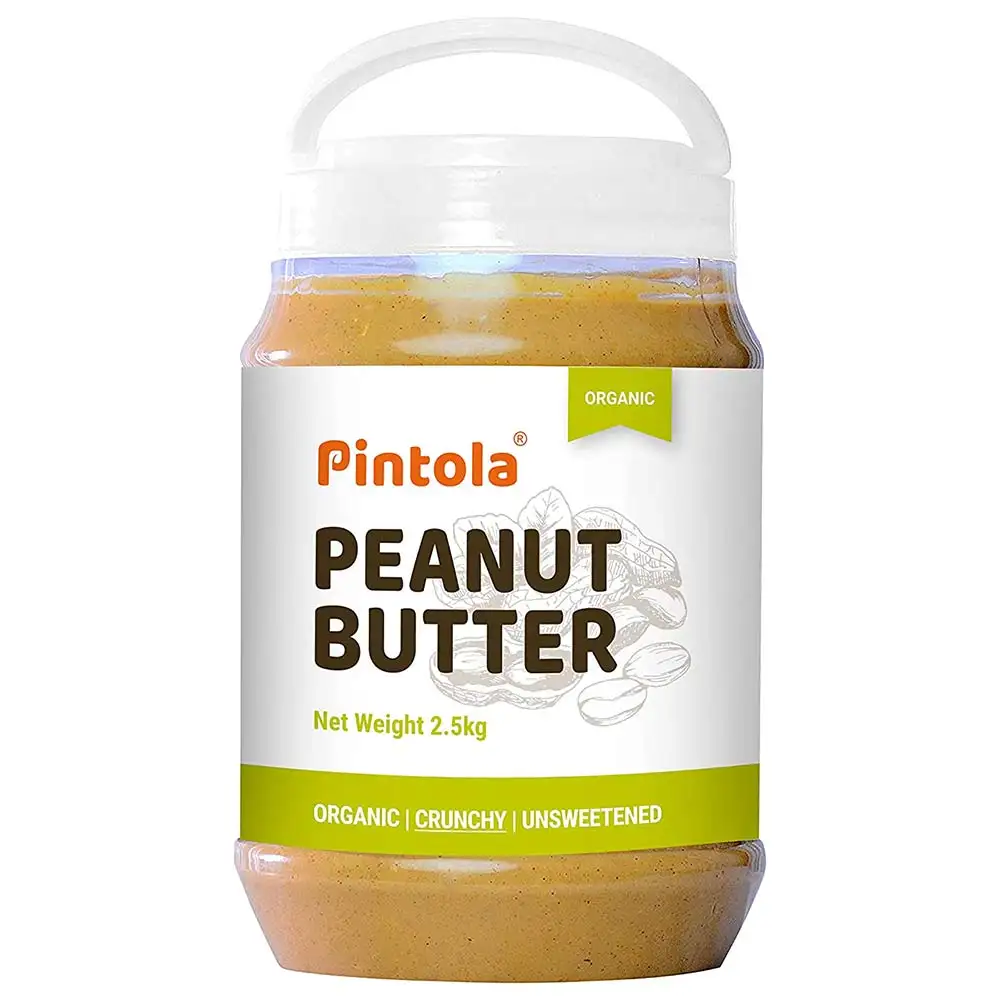 Pintola Organic Peanut Butter,  2.5 kg  Crunchy