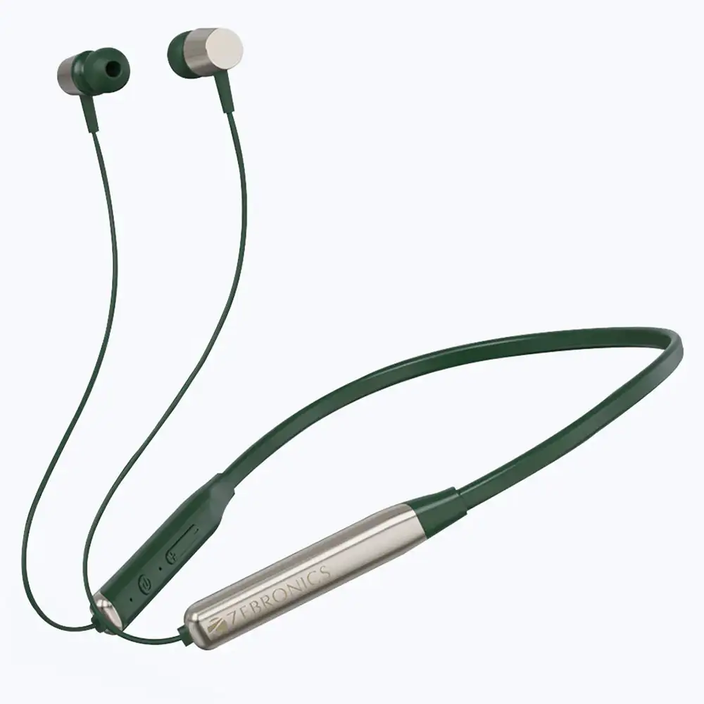 Zebronics Zeb-Lark Wireless Bluetooth Headset,  Metallic Green