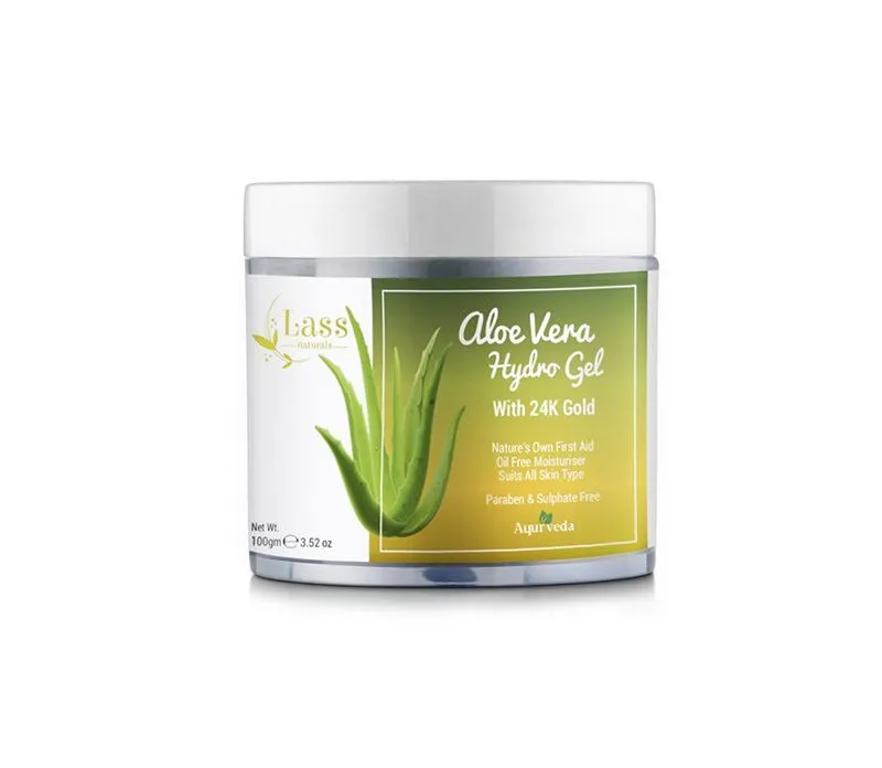 Lass Naturals Aloe Vera Gel With 24K Gold