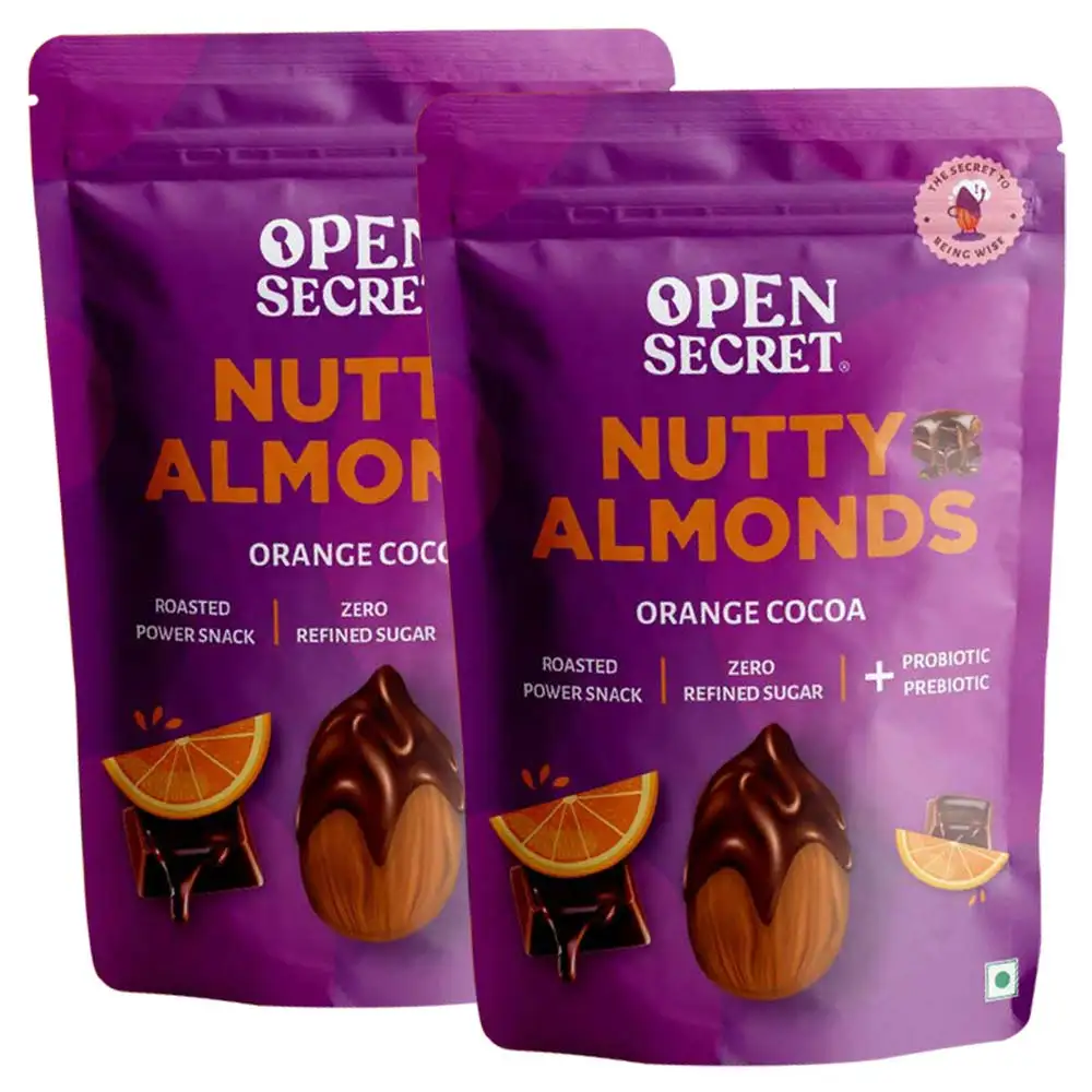 Open Secret Nutty Almonds,  Orange Cocoa Pack of 2  135 g