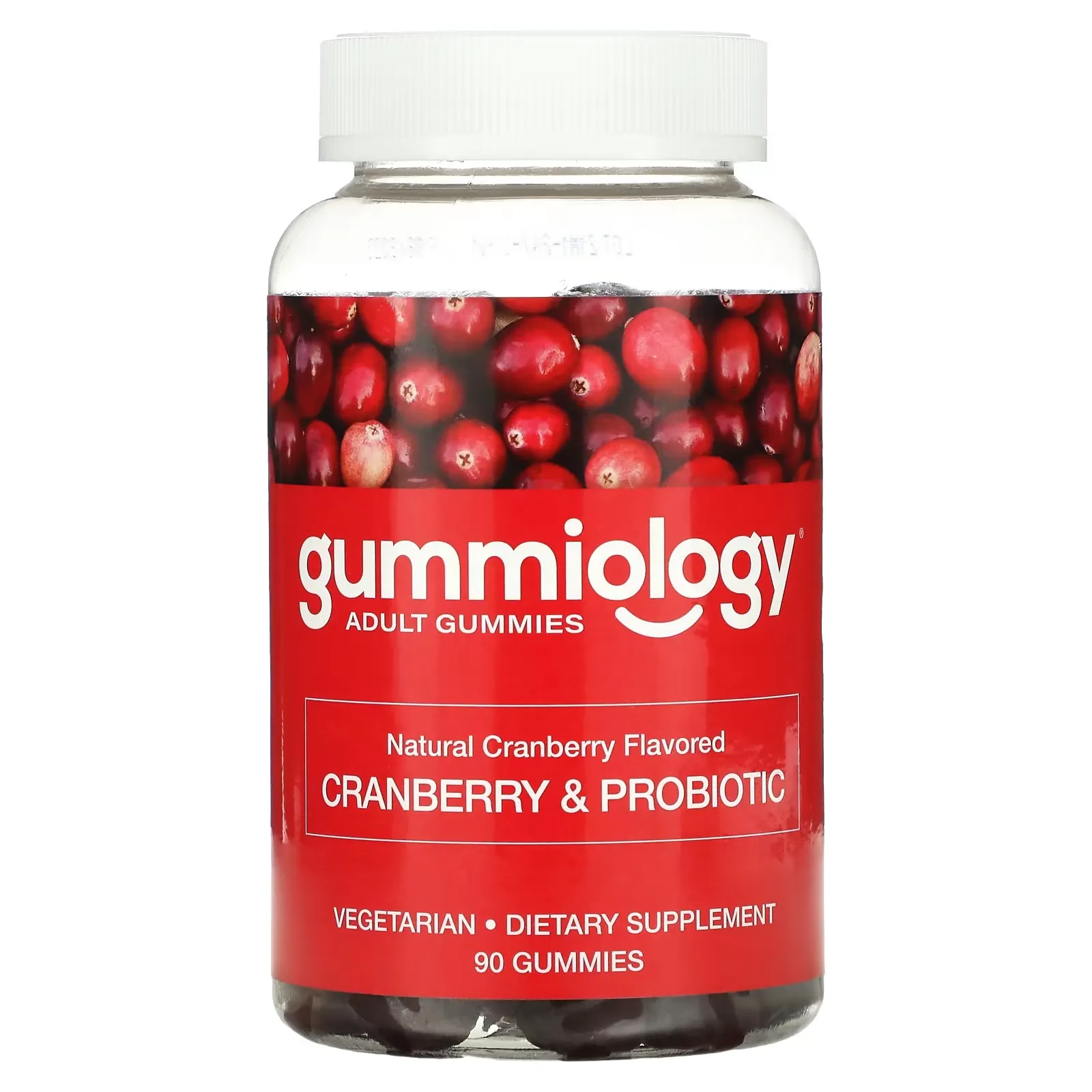 Cranberry & Probiotic Gummies, Cranberry, 90 Vegetarian Gummies