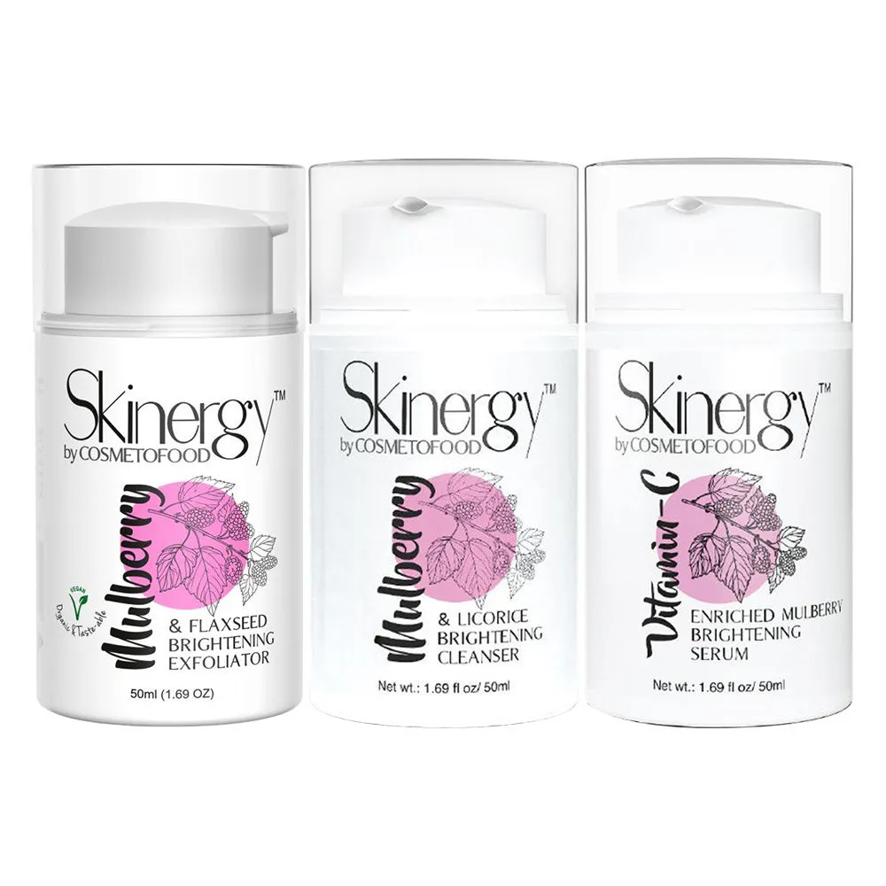 Cosmetofood Skinergy Mulberry Scrub Cleanser Elixir Combo Pack Facial Kit