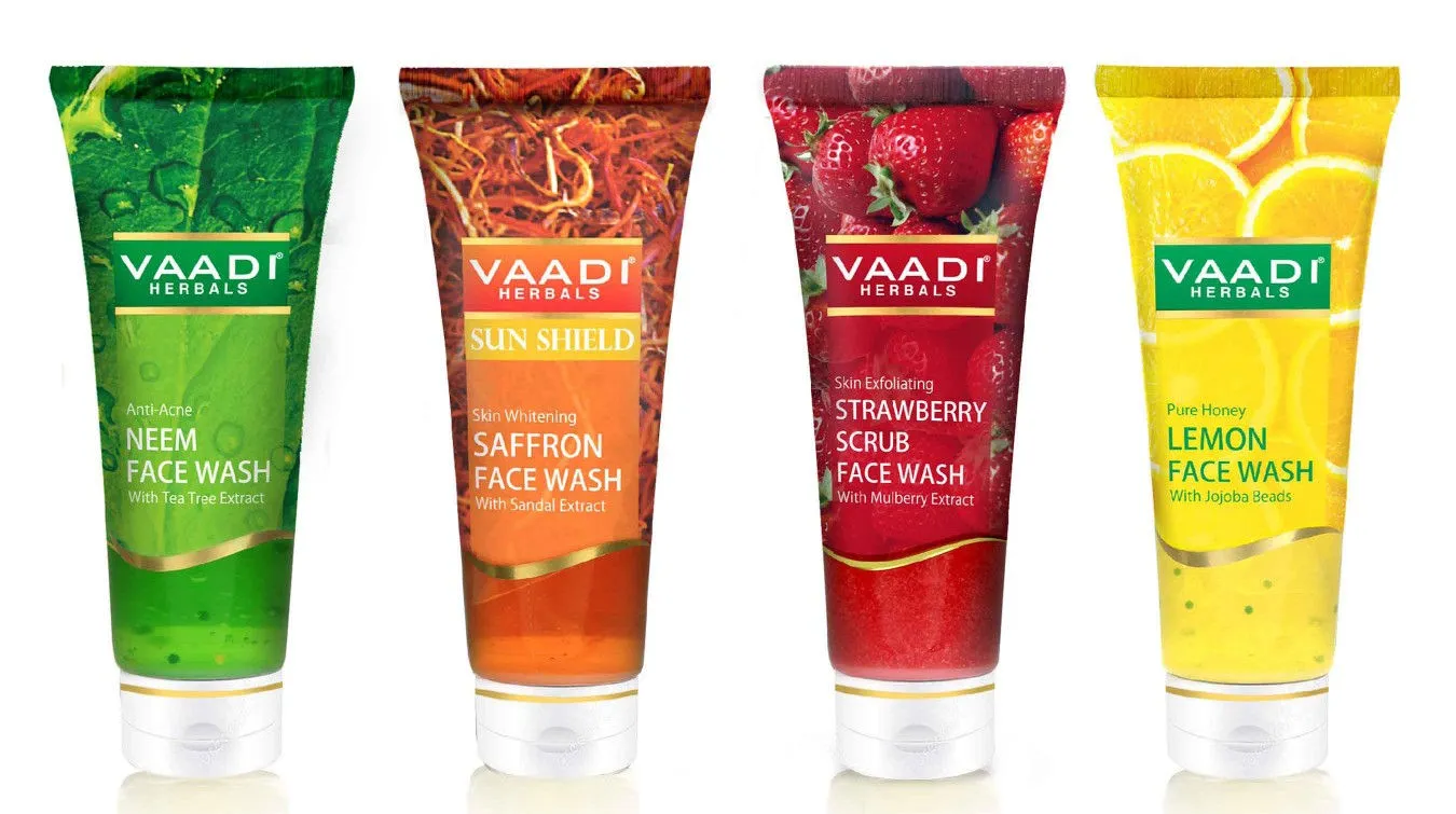 Vaadi Herbals Assorted Face Wash Pack Of - 4