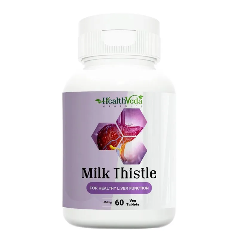 Health Veda Organics Milk Thistle Tablets For Liver Support & Liver Detox