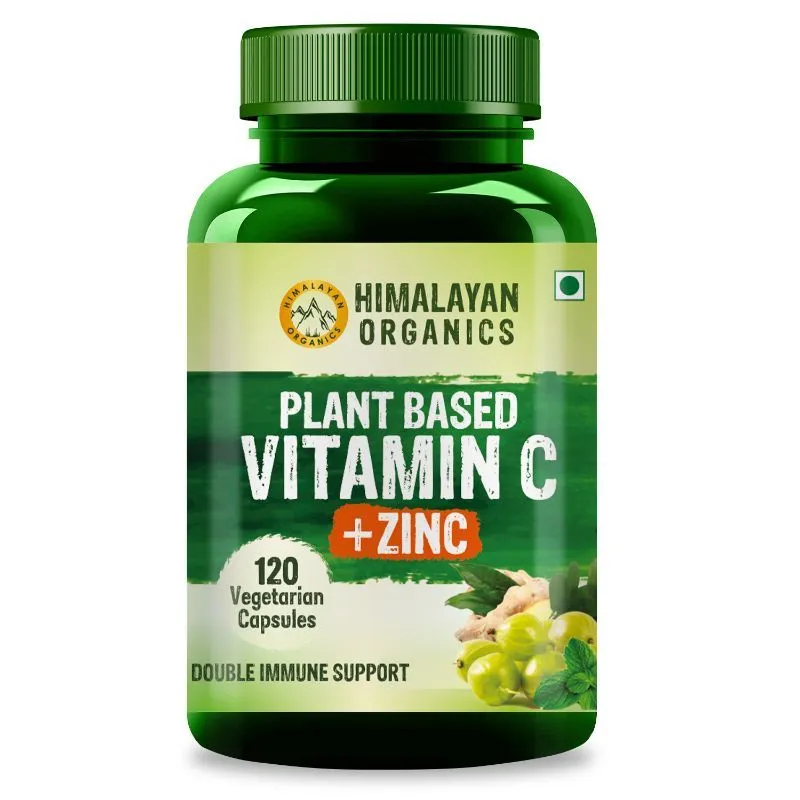 Himalayan Organics Plant Based Vitamin C with Zinc 120 Veg Capsules