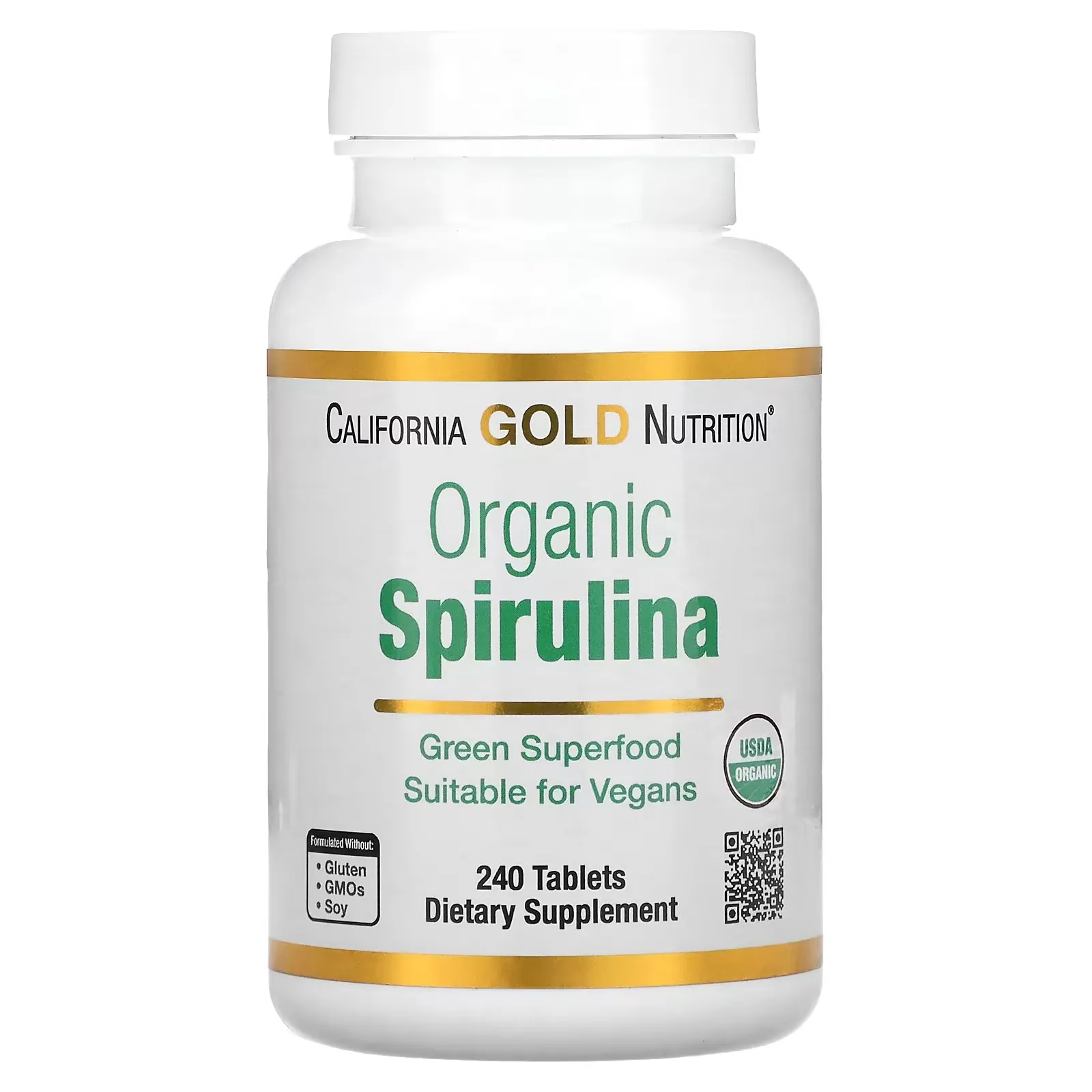 Organic Spirulina, 500 mg, 240 Tablets