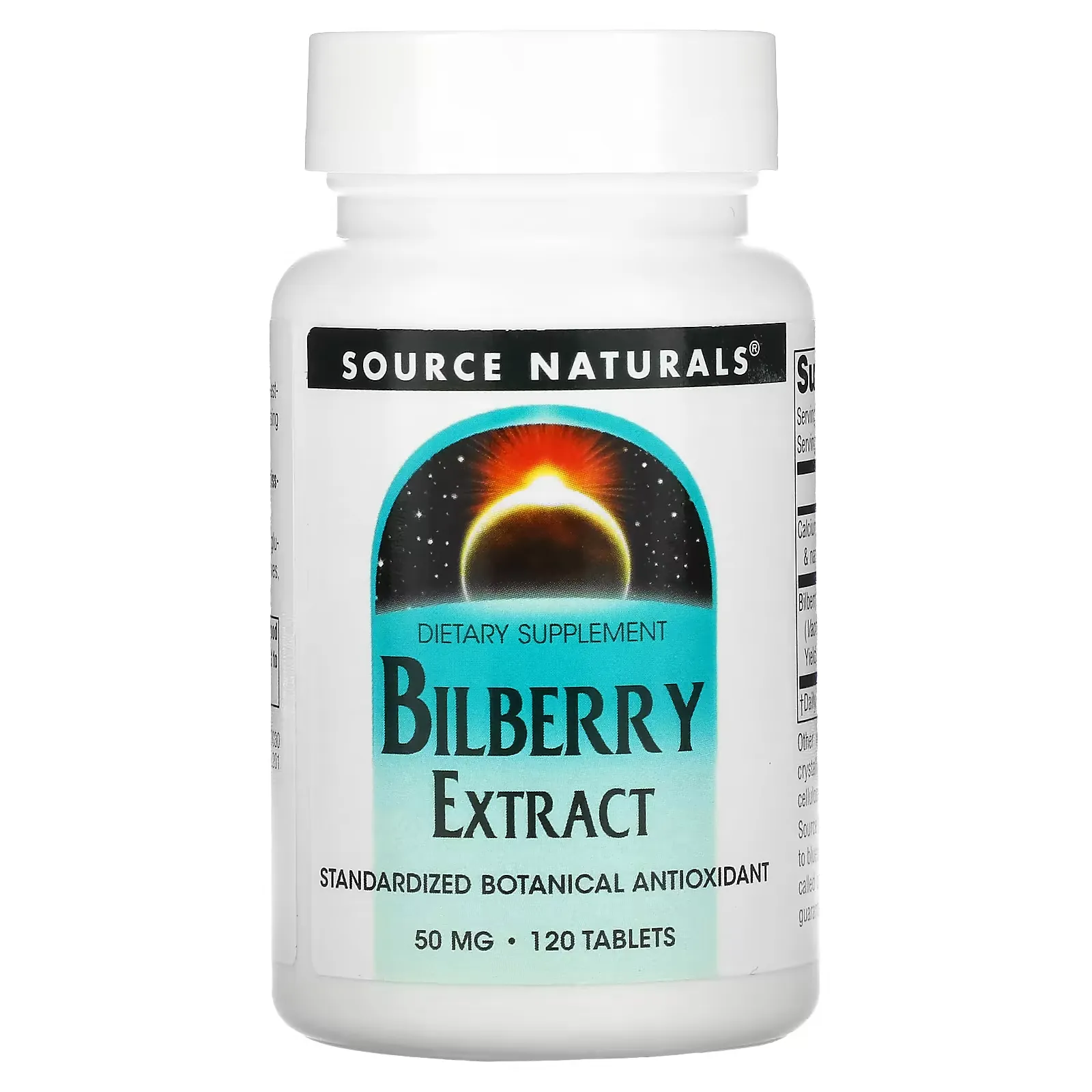 Bilberry Extract, 50 mg, 120 Tablets