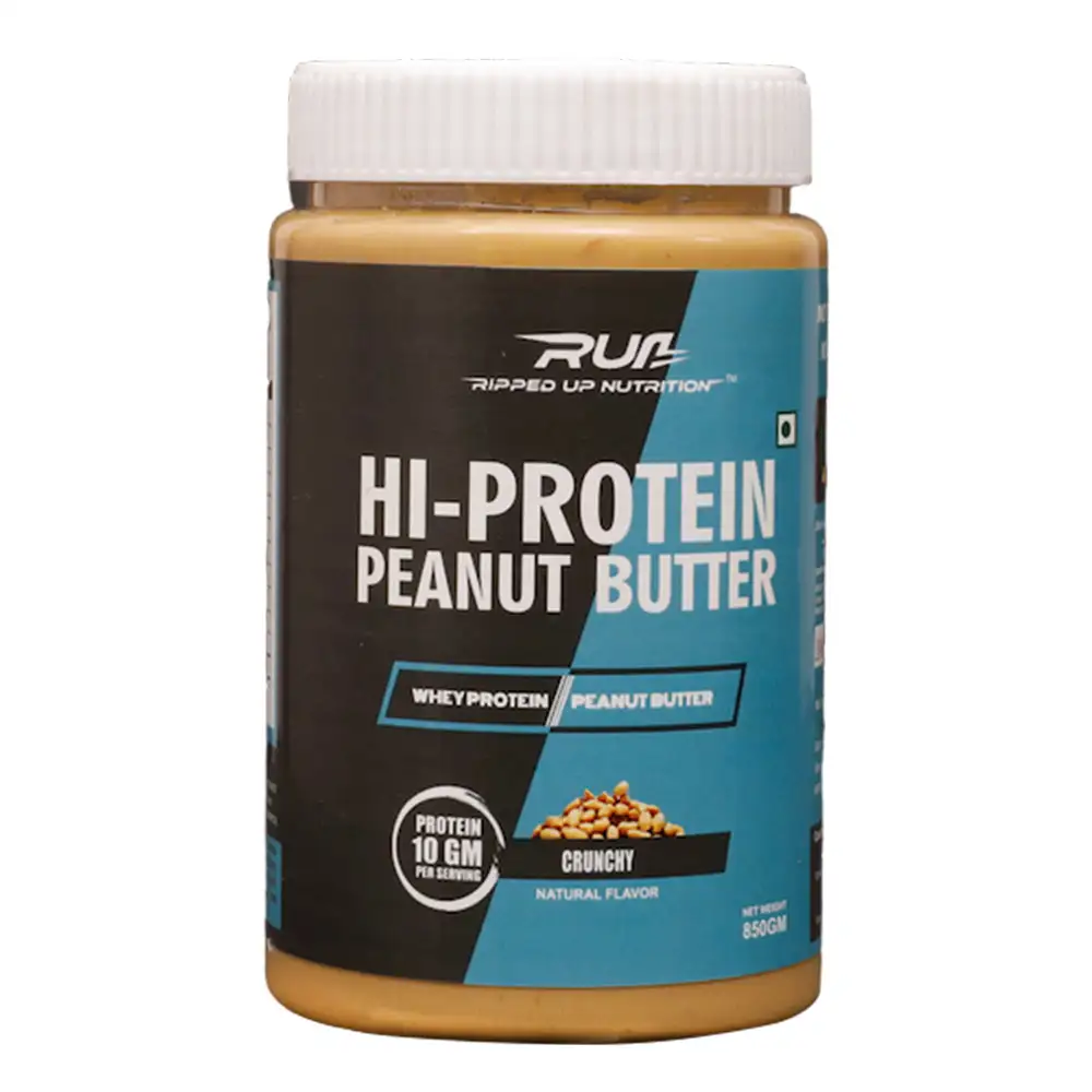 Ripped Up Nutrition Hi Protein Peanut Butter,  0.850 kg  Crunchy