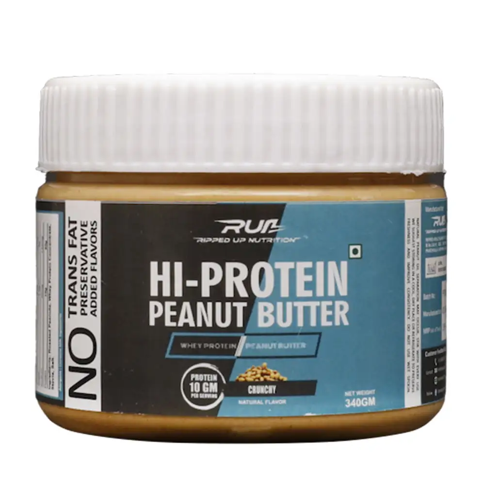 Ripped Up Nutrition Hi Protein Peanut Butter,  0.340 kg  Crunchy