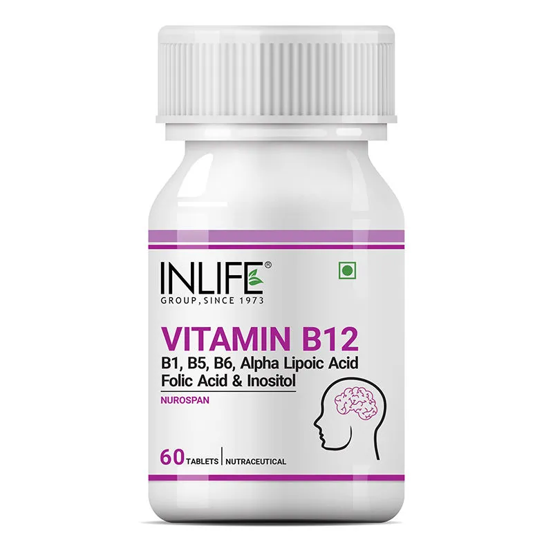 INLIFE Vitamin B12 Ala Nurospan 60 Tablets Health Supplement