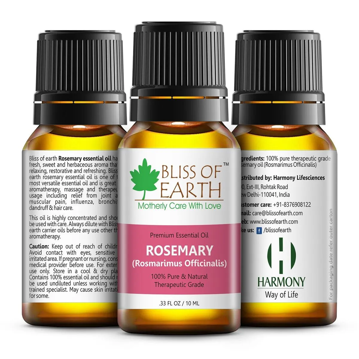 Bliss Of Earth Rosemary Premium Essential Oil