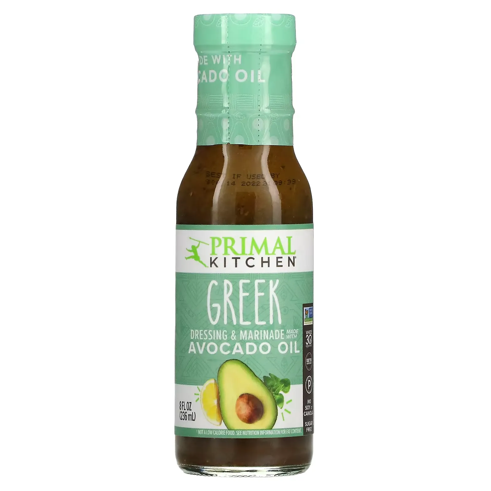 Dressing & Marinade Made with Avocado Oil, Greek, 8 fl oz (236 ml)