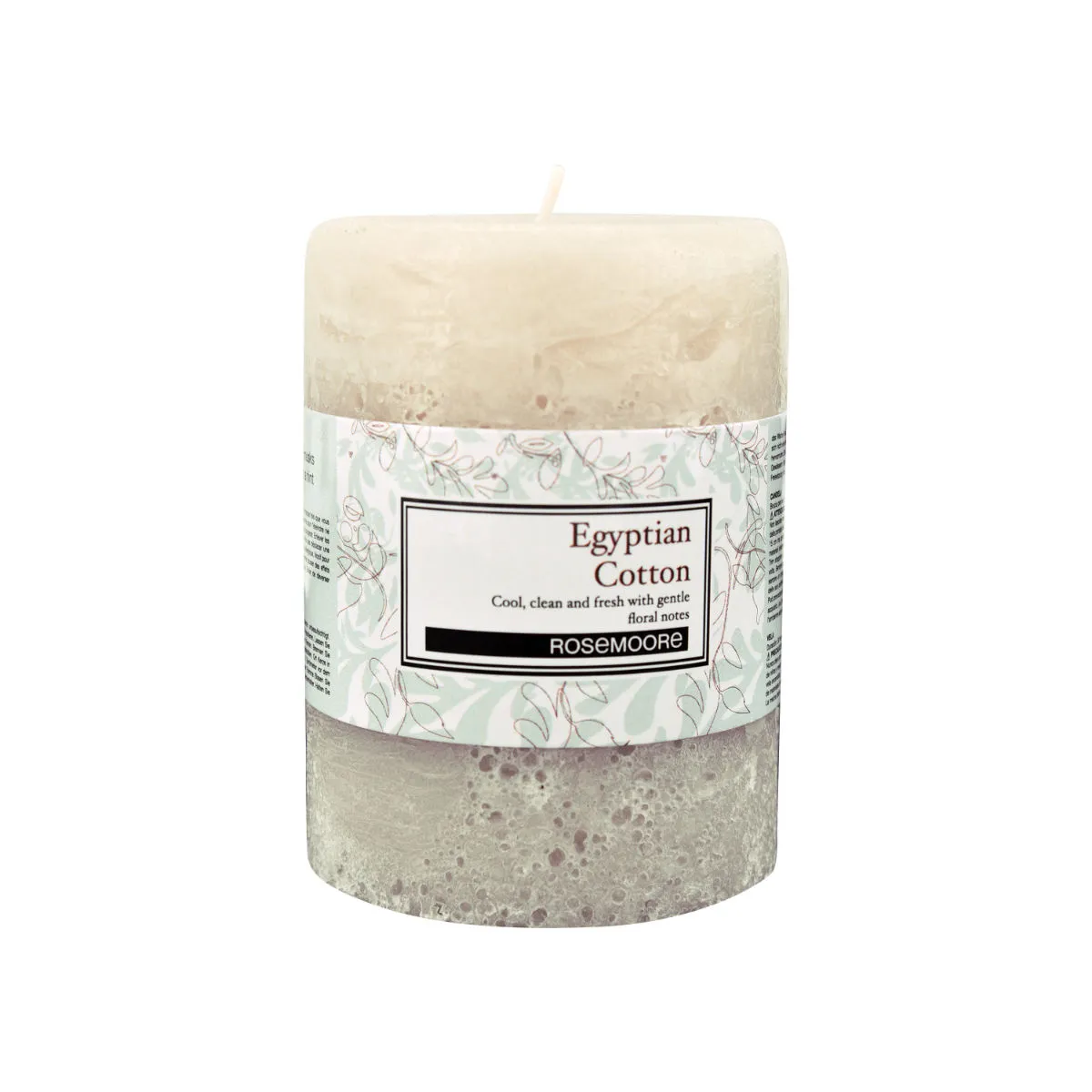 Rosemoore Scented Pillar Candle Egyptian Cotton