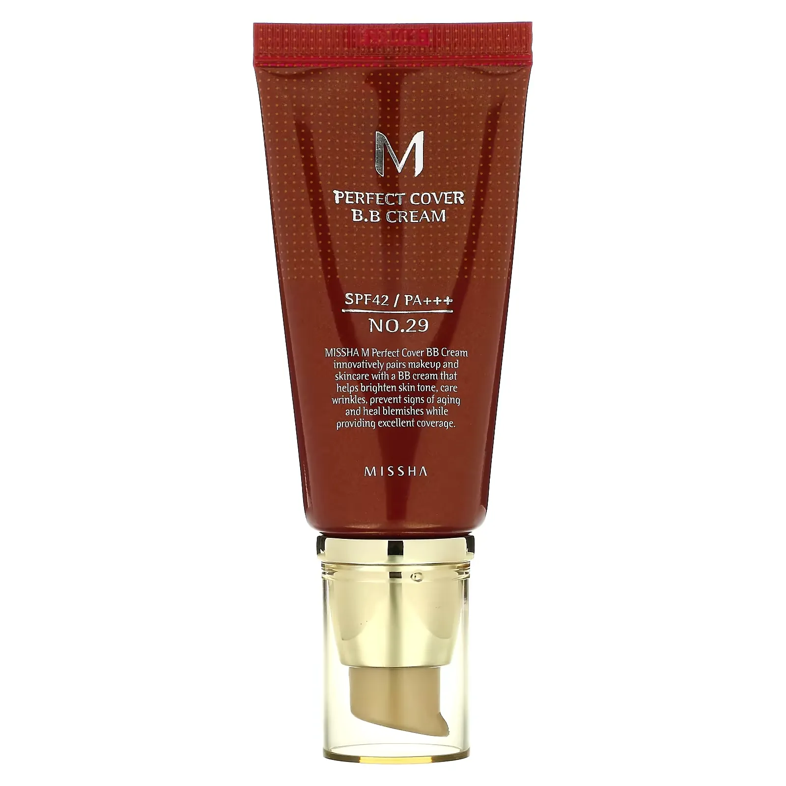 M Perfect Cover B.B Cream, SPF 42 PA+++, No. 29 Caramel Beige, 1.7 fl oz (50 ml)