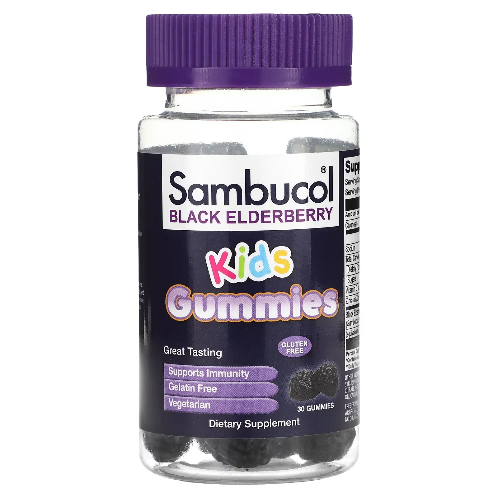 Black Elderberry, Kids Gummies, 30 Gummies