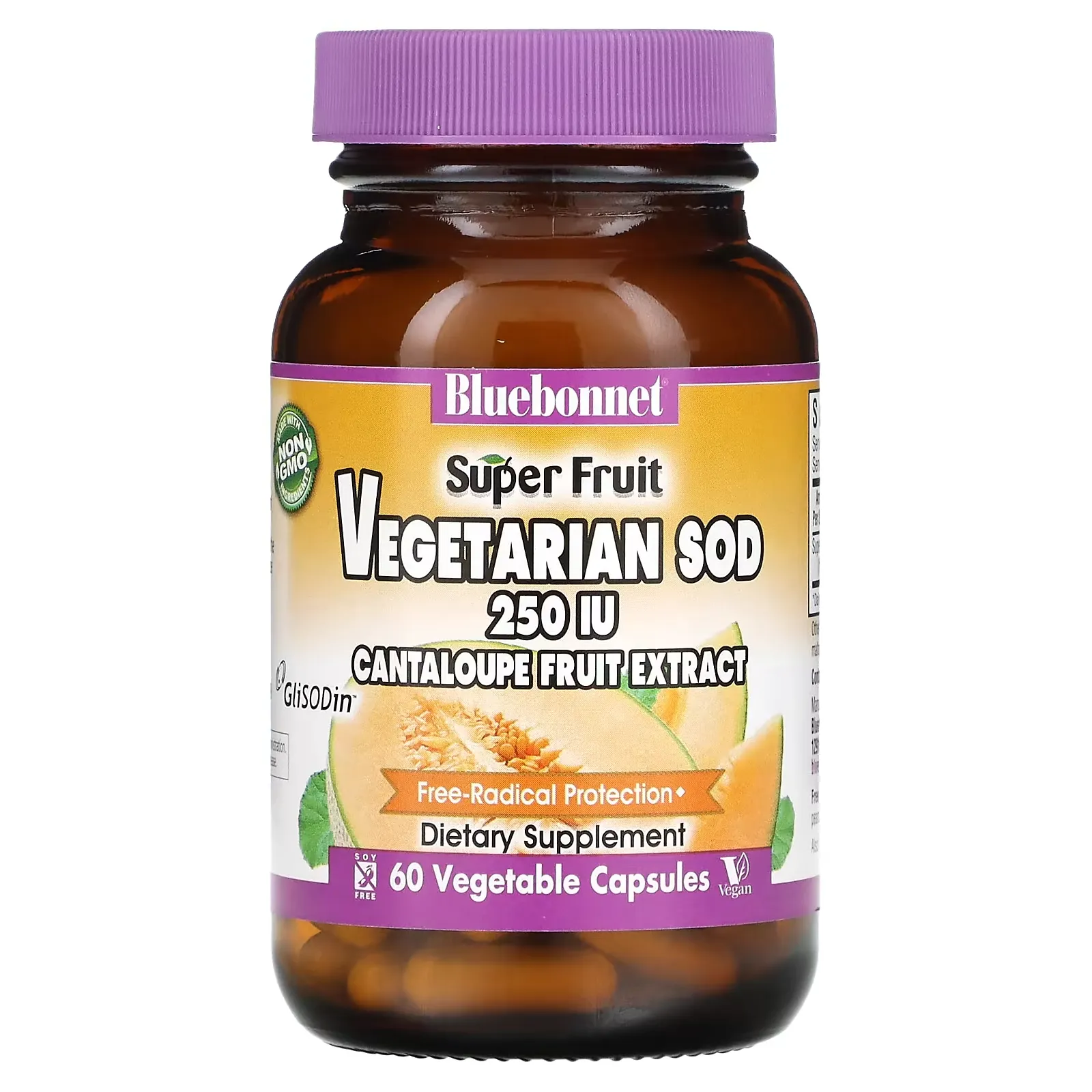 Super Fruit, Vegetarian SOD, Cantaloupe Fruit Extract, 250 IU, 60 Vegetable Capsules