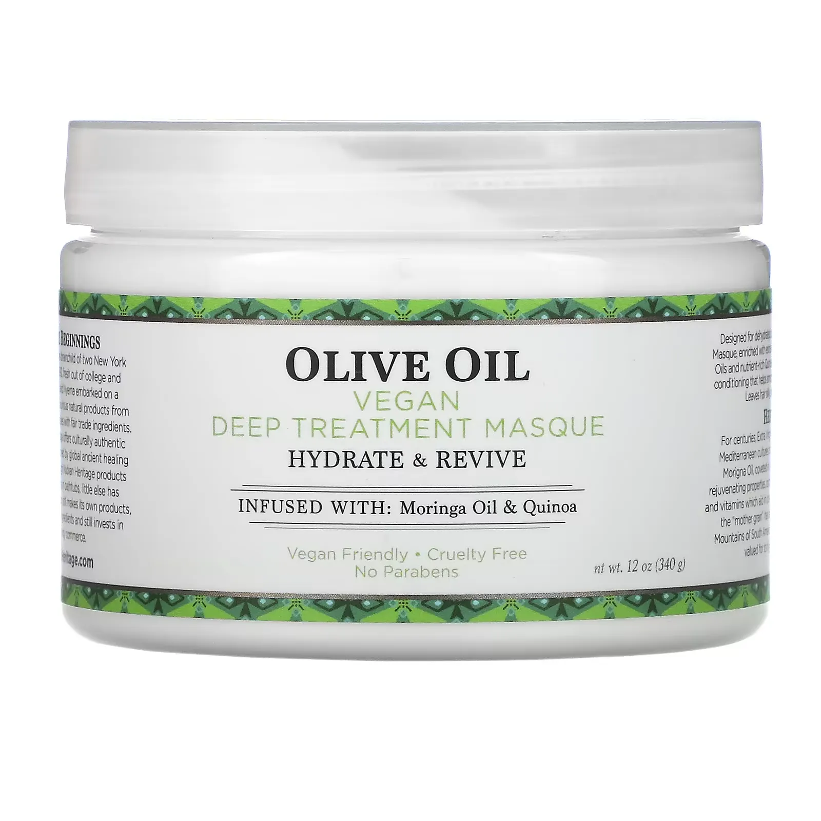 Olive Oil, Vegan Deep Treatment Masque, 12 oz (340 g)