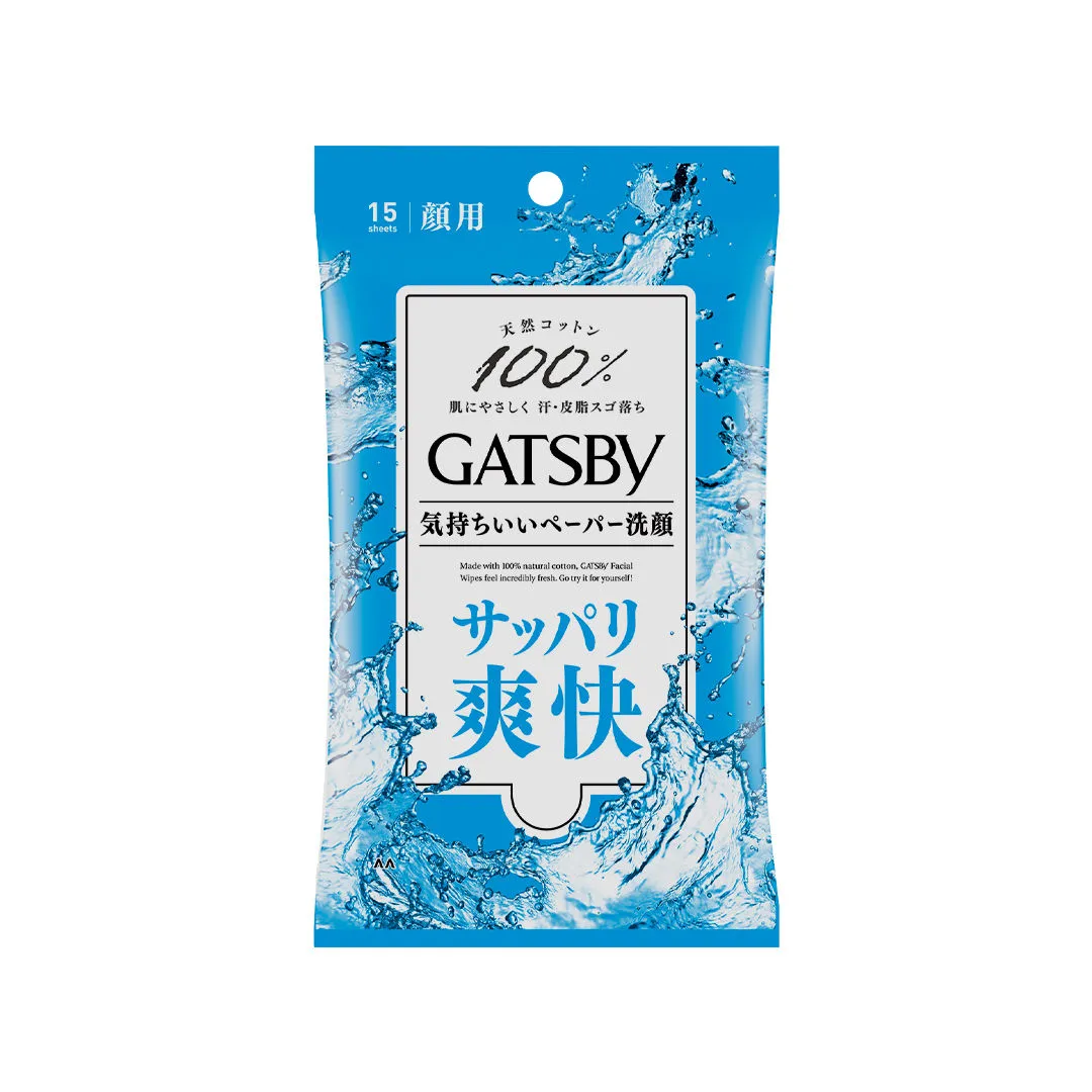 Gatsby Men's Facial Cleansing Wipes - Original