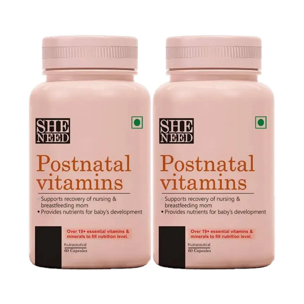 Sheneed Postnatal Supplement For Women DHA & Folic Acid-supports Nursing After Delivery - Pack Of 2