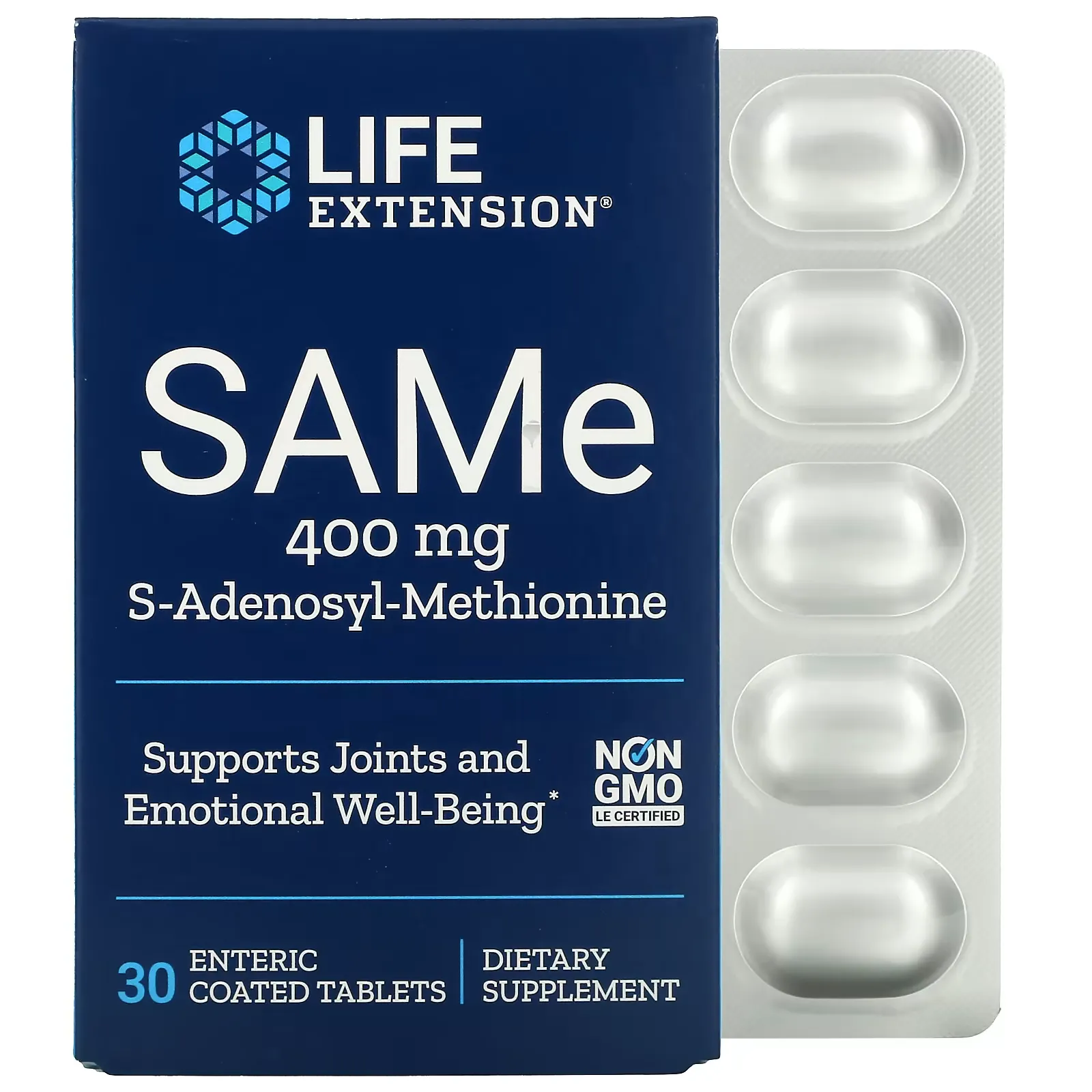 SAMe (Disulfate Tosylate), 400 mg, 30 Enteric Coated Tablets