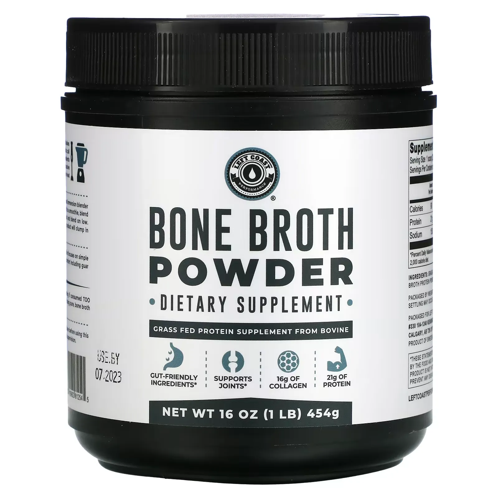 Bone Broth Powder, Beef, 1 lb (454 g)