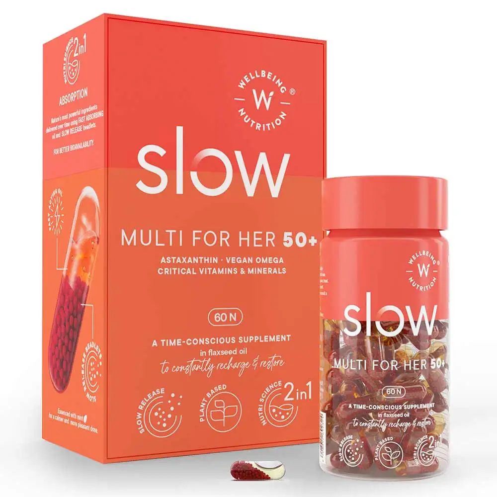 Wellbeing Nutrition Slow Multi for Her 50+,  Unflavoured  60 capsules