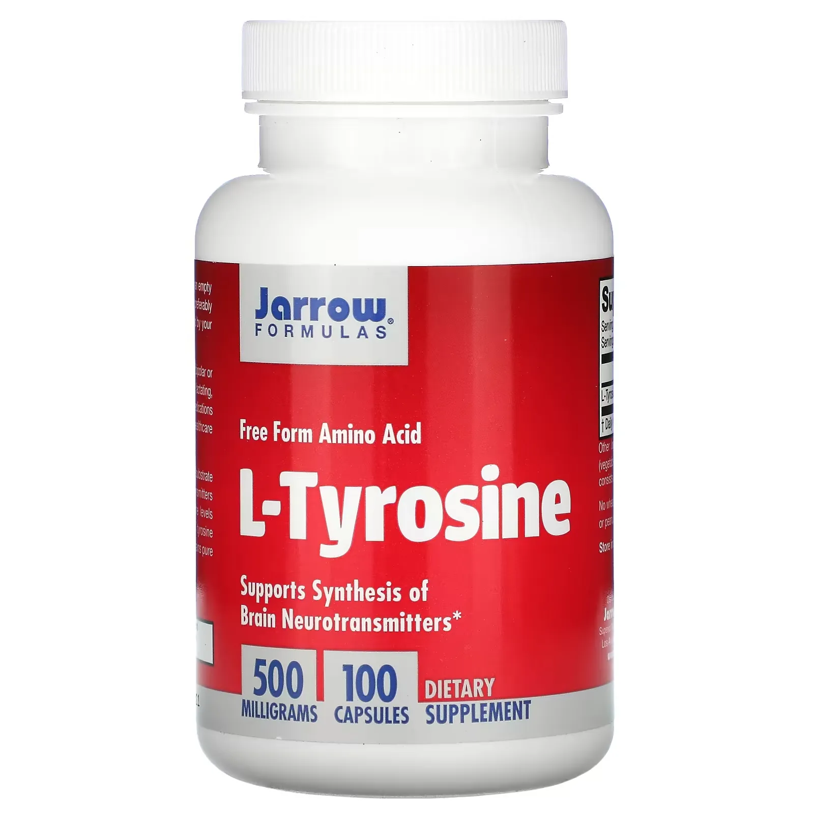 L-Tyrosine, 500 mg, 100 Capsules