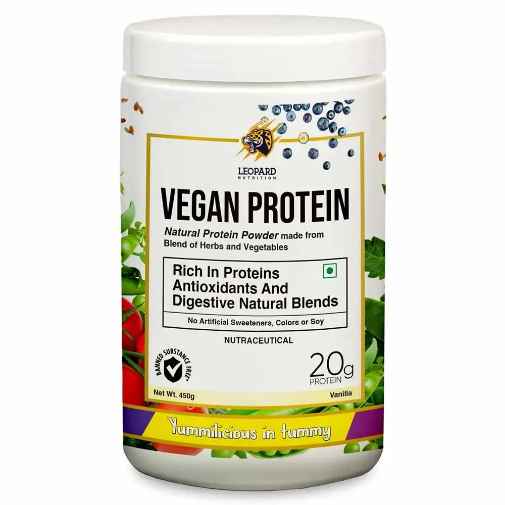 Leopard Nutrition Vegan Protein,  0.99 lb  Vanilla