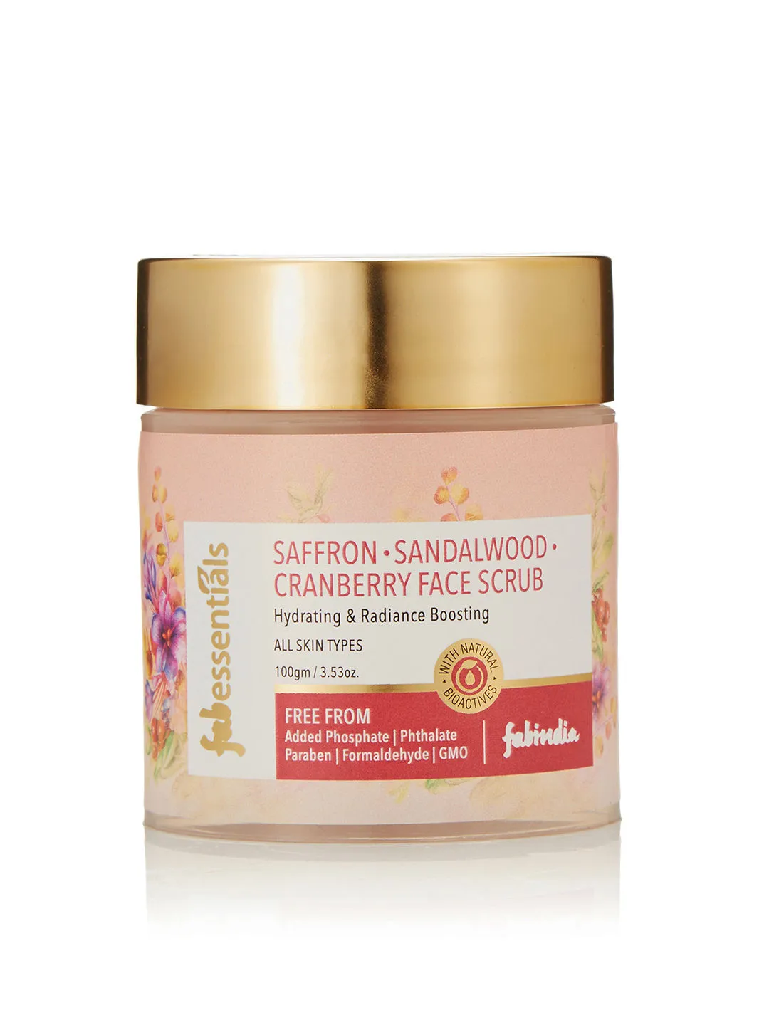 Fabessentials Saffron Sandalwood Cranberry Face Scrub