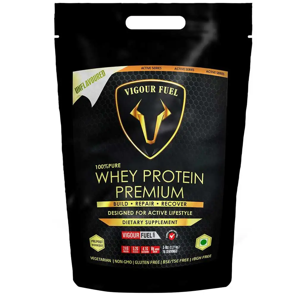 Vigour Fuel 100% Whey Protein Premium,  5 lb  Unflavoured