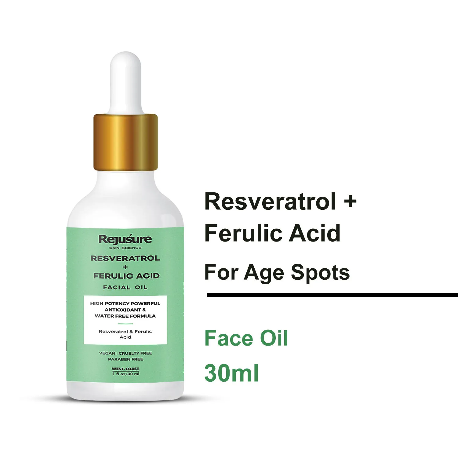 Rejusure Resveratrol & Ferulic Acid Facial Oil