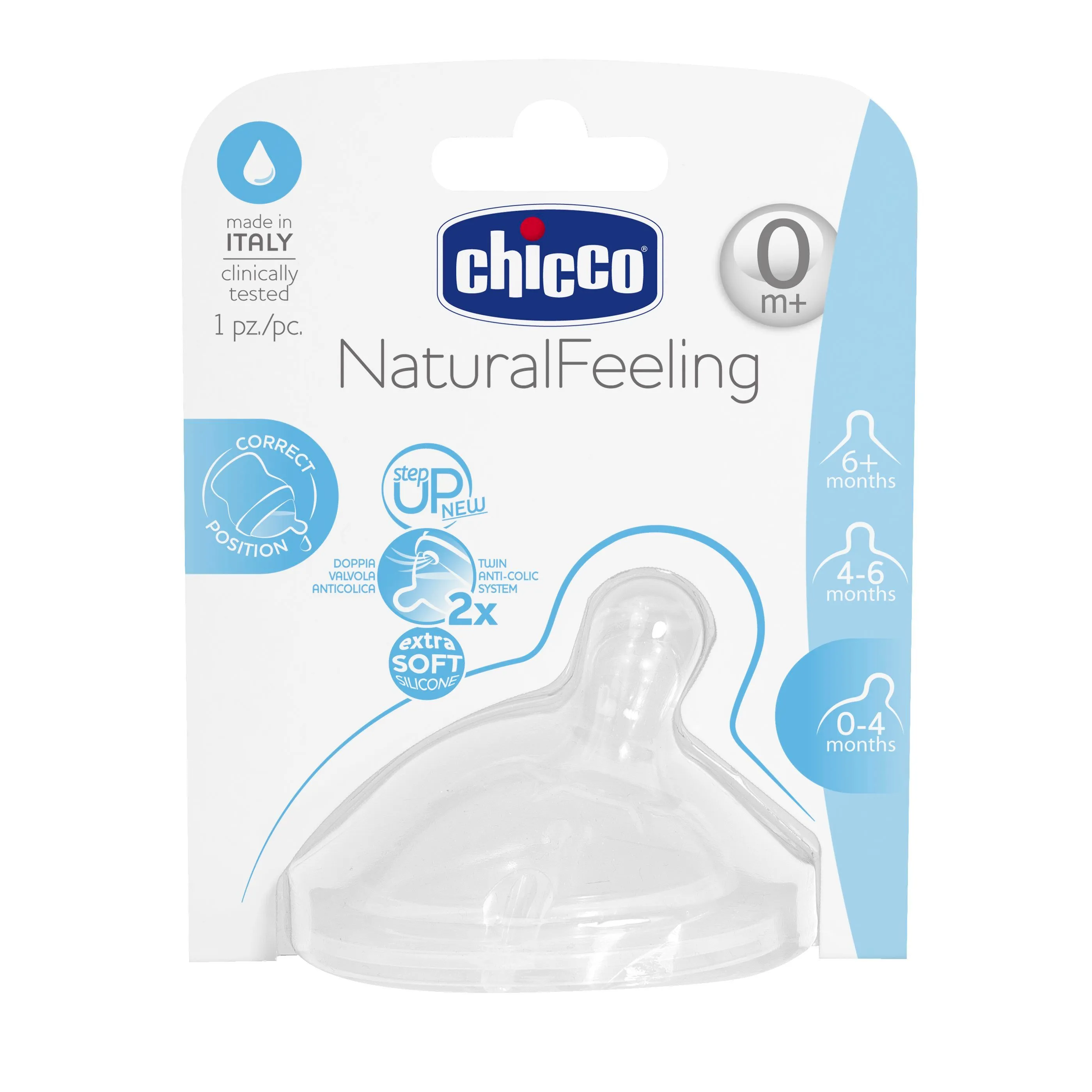 Chicco Natural Feeling Regular Flow Teat (0M+)