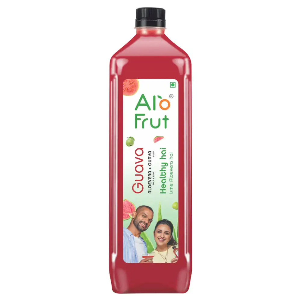 Alo Frut Guava Aloevera Juice,  1 L  Guava (Pack of 12)