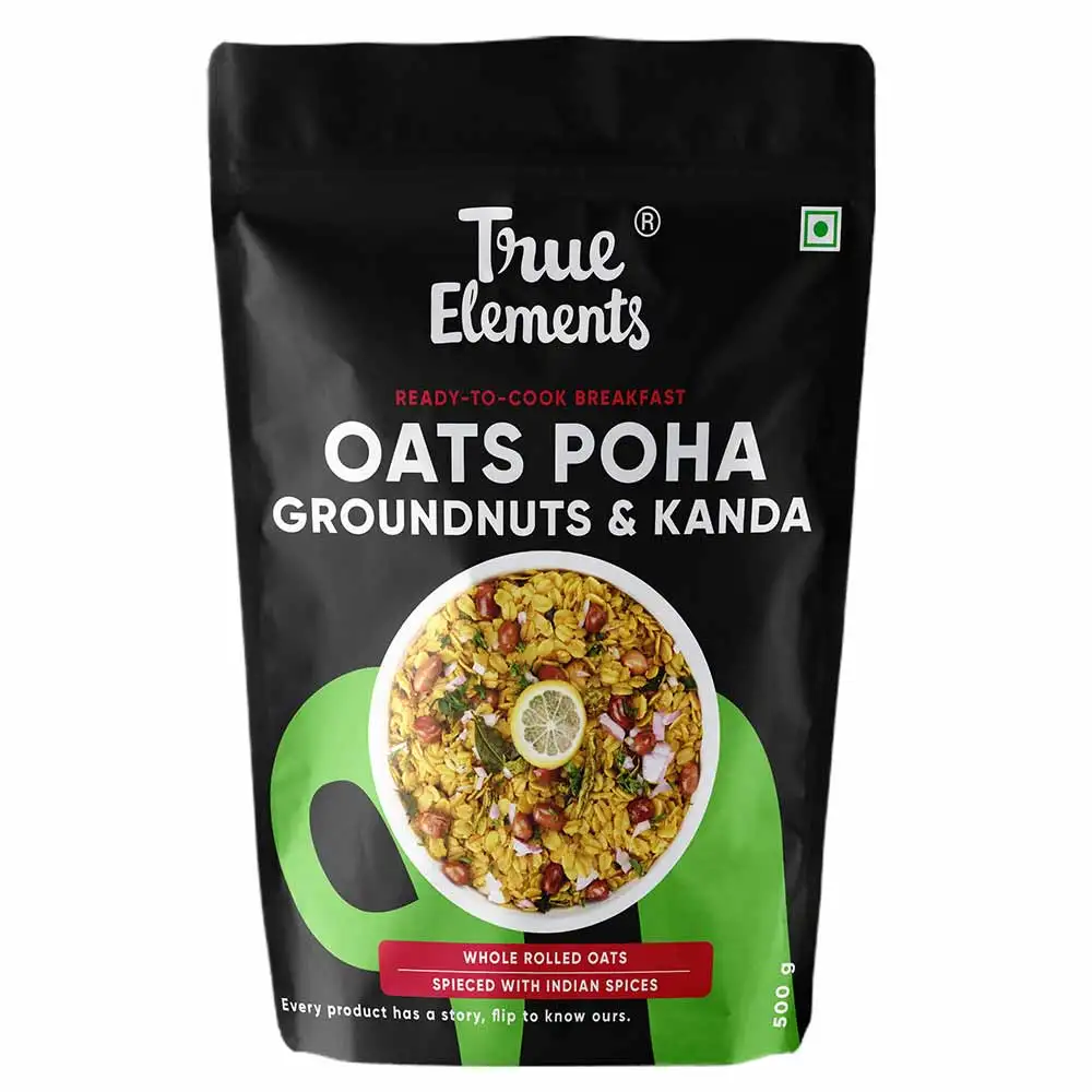 True Elements Ready-To-Cook Masala Rolled Oats,  500 g  Kanda Poha