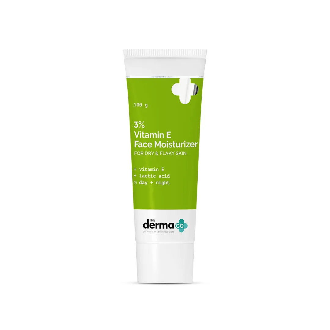 The Derma Co 3% Vitamin E Face Moisturizer With Vitamin E & Lactic Acid For Dry & Flaky Skin