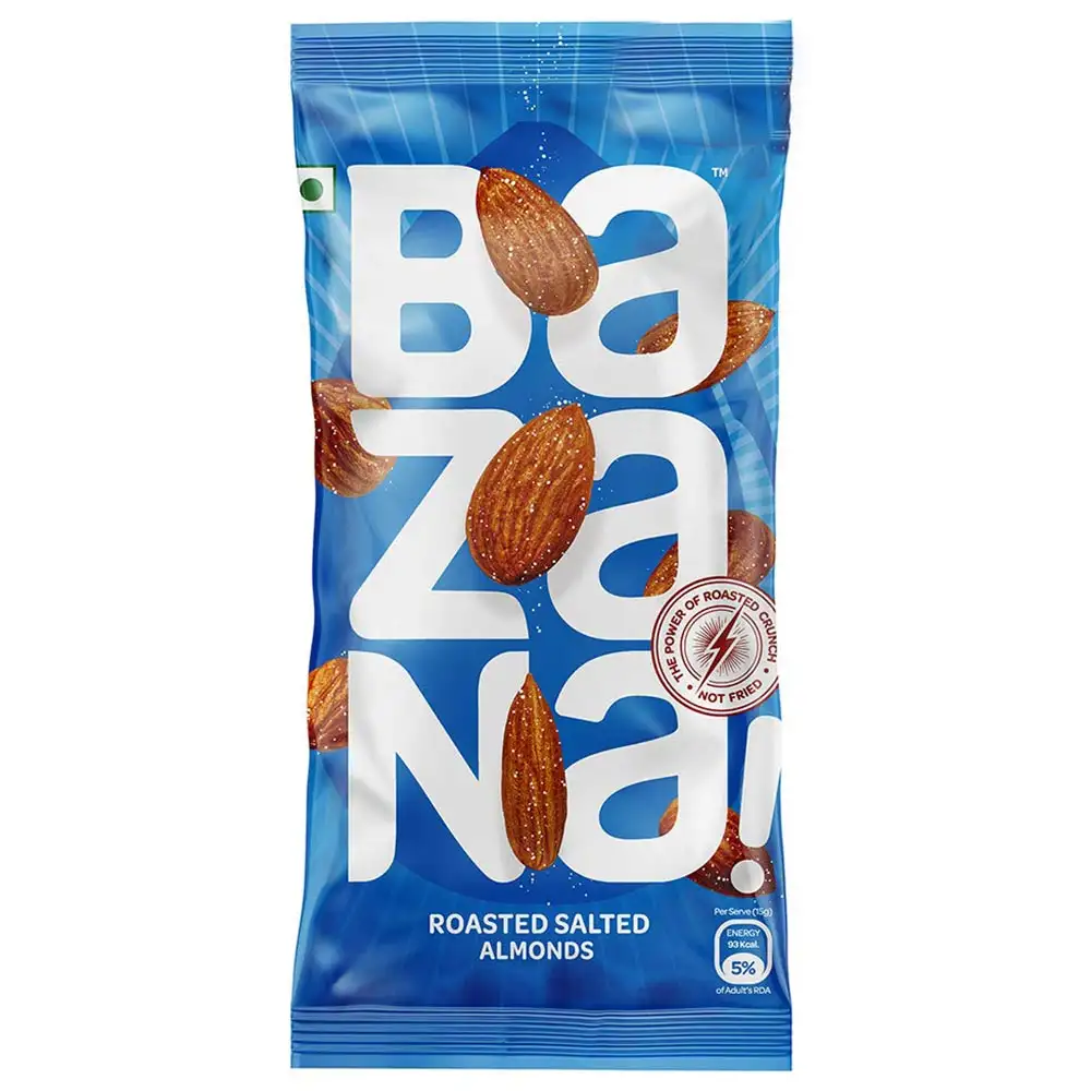 Bazana Roasted Salted Snack,  Almonds  45 g