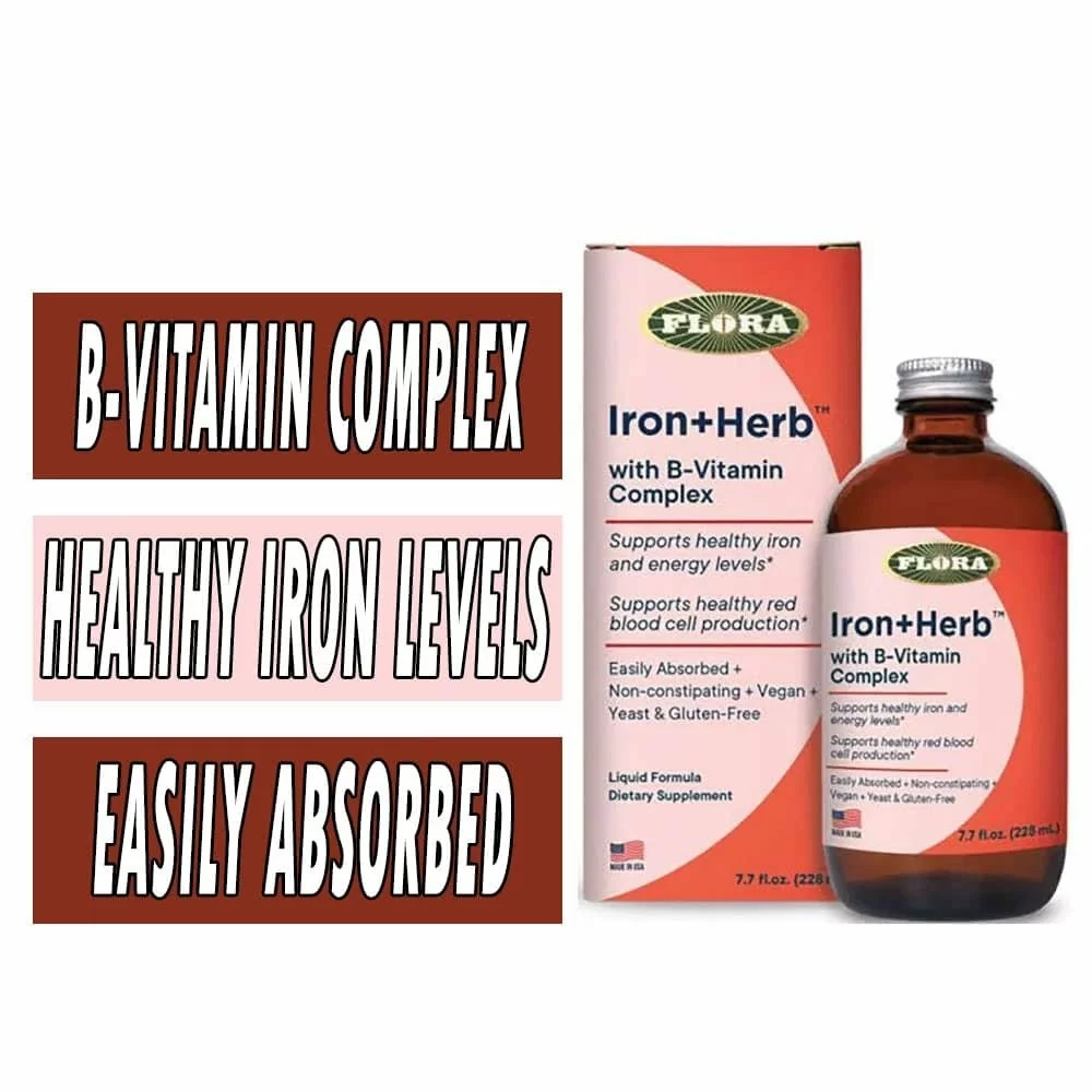 Flora Iron + Herb with B-Vitamin Complex - 7.7 fl oz