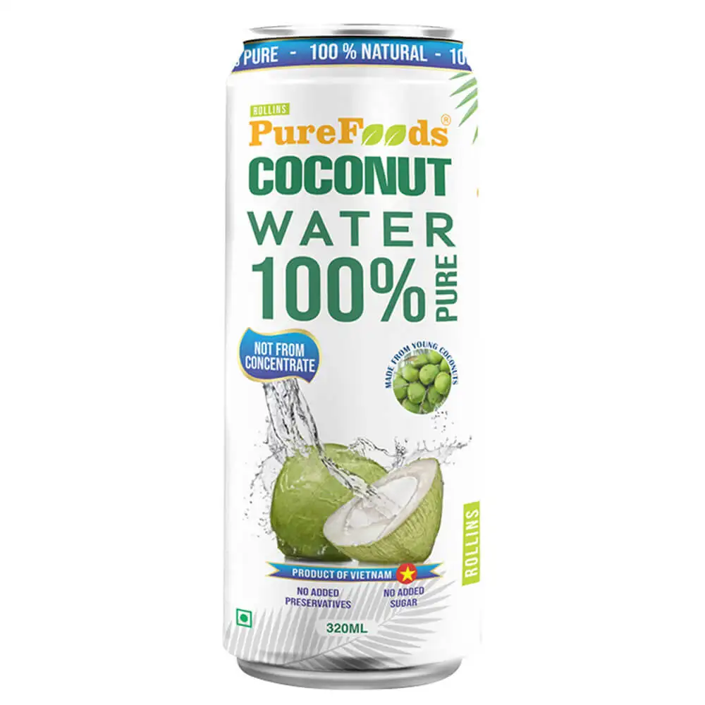 PureFoods 100% Pure Tender Coconut Water,  Natural  320 ml