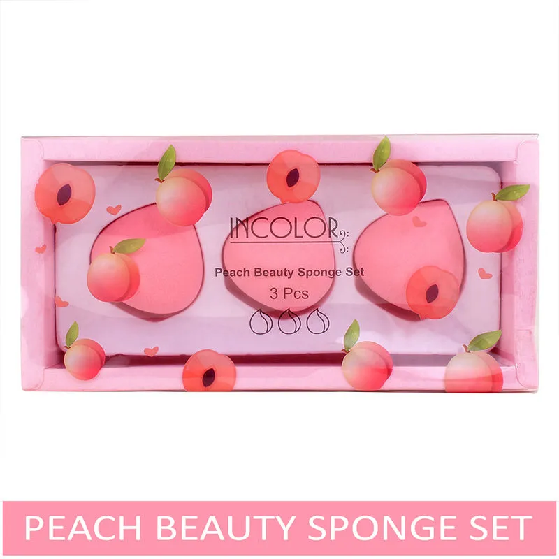 Incolor Peach Beauty Sponge Set