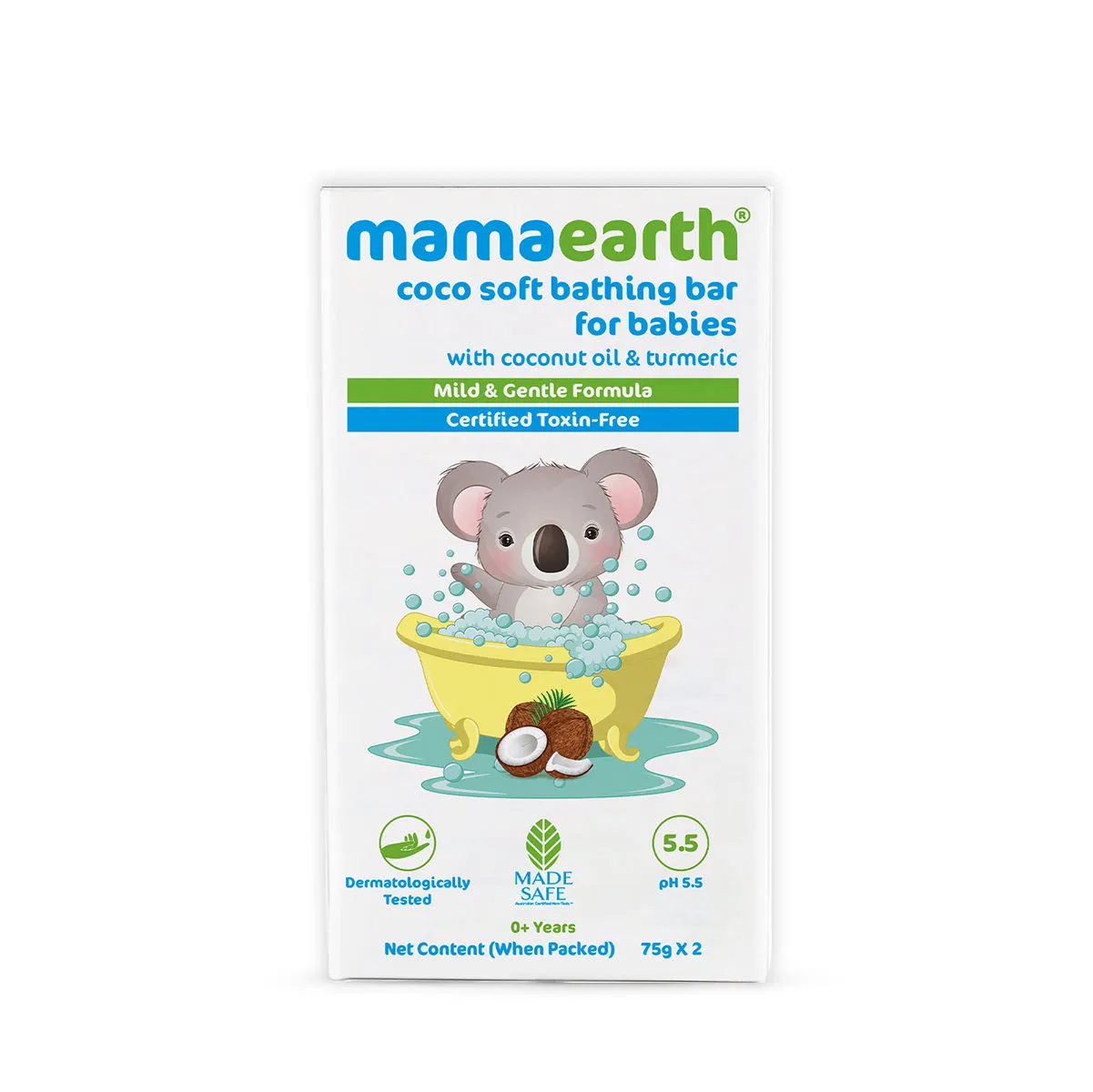 Mamaearth Coco Soft Bathing Bar For Babies pH 5.5 (Pack Of 2)